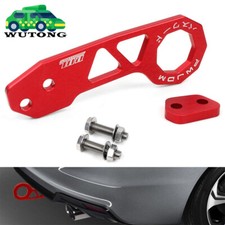 Universal Jdm Aluminum Racing Car Rear Tow Hook Trailer Ring Red For Honda Civic