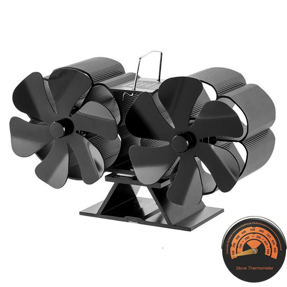 Heat Powered Stove Top Fan for Fireplace Wood Log Burner 12 Blades Eco