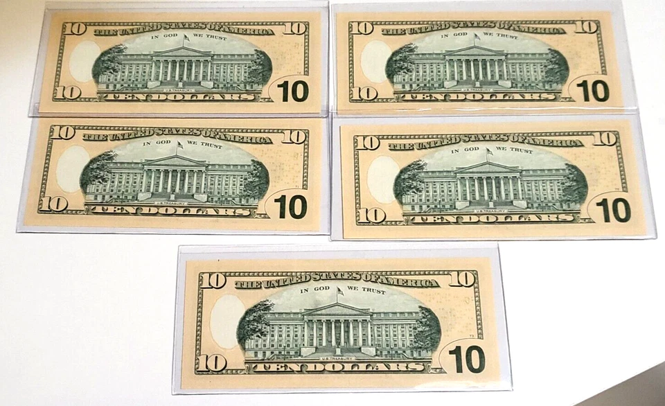 (5)FIVE 2013 $10 FRN's MF/F BLOCK  ATLANTA-GEM-CHCU- IN SEQUE0NCE-VERY GRADEABLE - Image 4 of 4