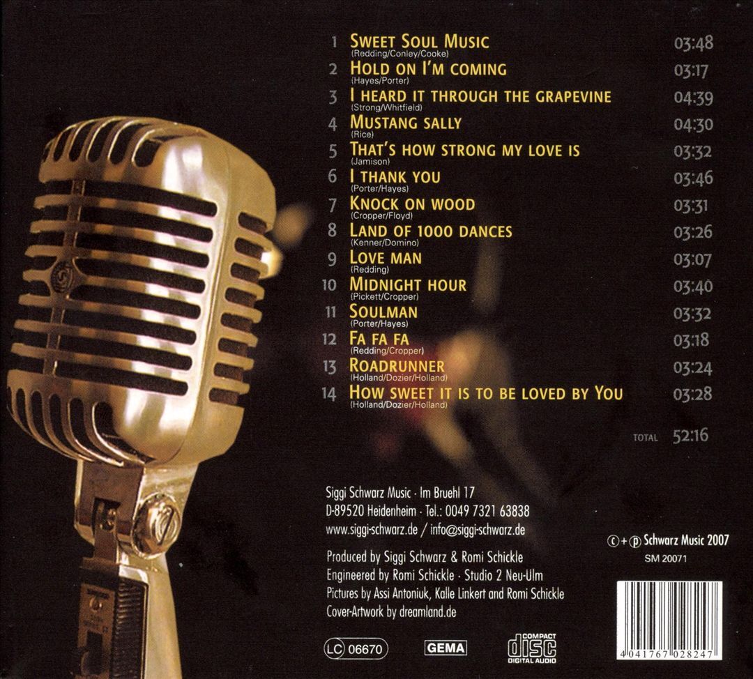 SIGGI SCHWARZ AND THE LEGENDS SOUL CLASSICS NEW CD