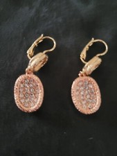 14kt Gold Plated Basket CZ Earrings