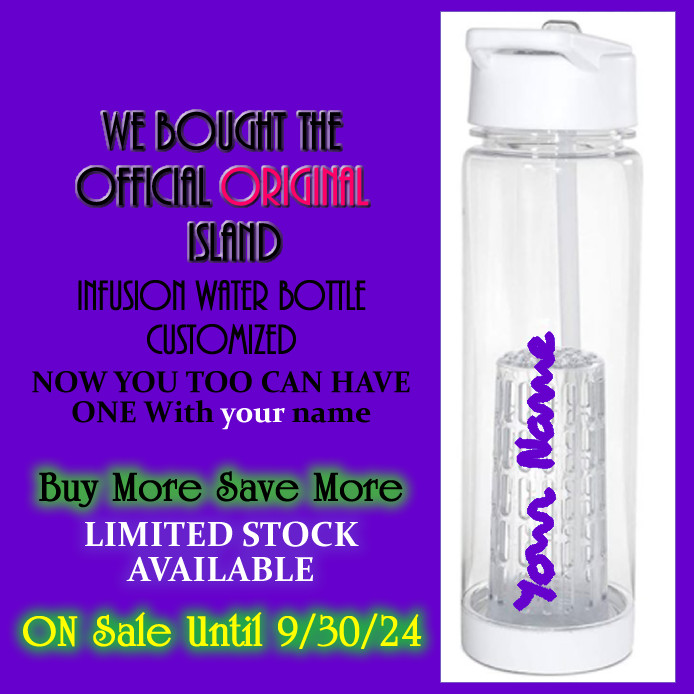 Island Water Infuser Bottle - NEW - Cant say the real name h