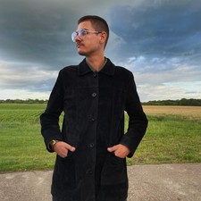 70’s Black Leather Coat