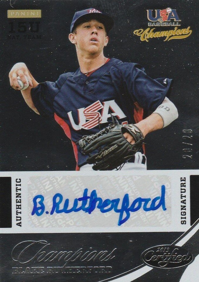 2013 Panini USA Baseball Champions - Blake Rutherford #59 - 1 of 1