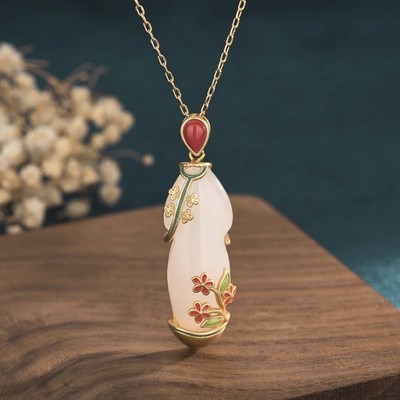 White Jade Qipao Necklace