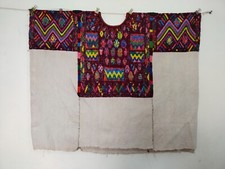 vintage beautiful guatemalan huipil blouse hand woven brocade embroidery item991