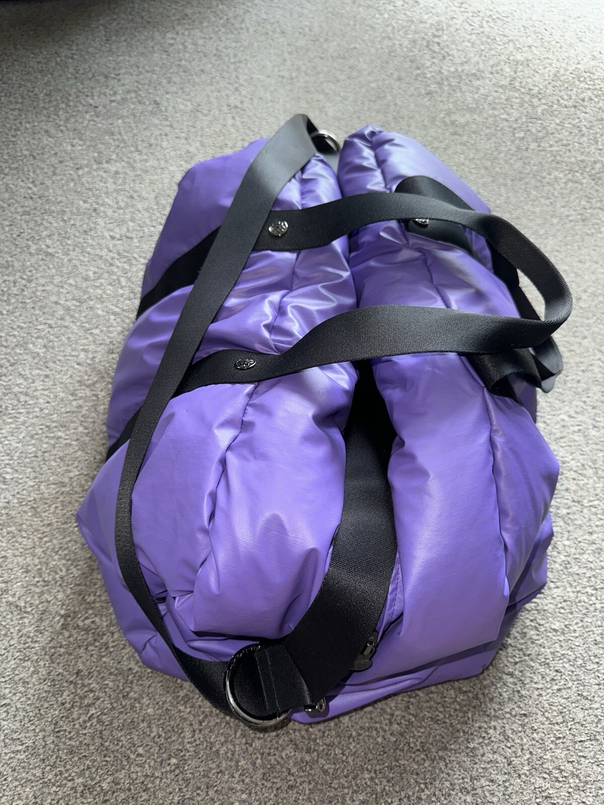 Pyrenex Rare Down Filled Weekend Duffle Bag Hold-all Purple Unisex image 2