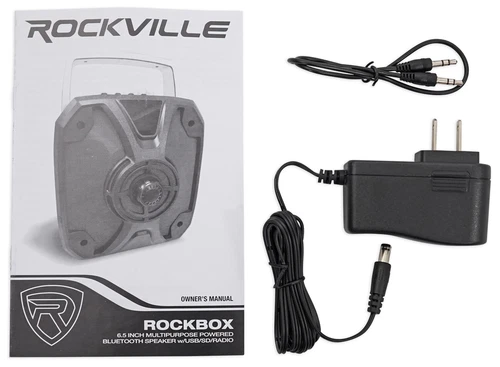 Rockville ROCKBOX 6.5" 100 Watt Portable Rechargeable Bluetooth Speaker w USB/SD - Picture 9 of 10