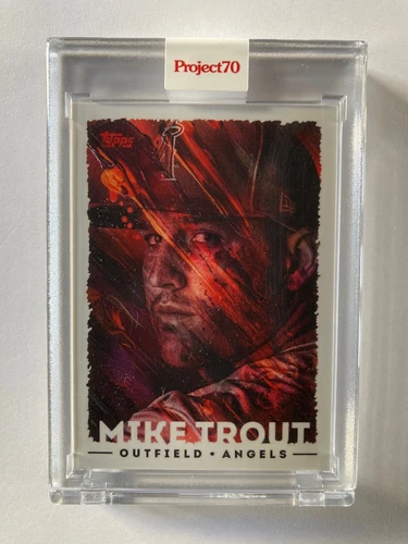 2021 Topps Project 70 Mike Trout, by artist Mikael B., SP, print run: 1452