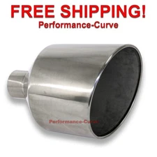 Diesel Stainless Steel Weld On Exhaust Tip 4" Inlet - 12" Outlet - 18" Long