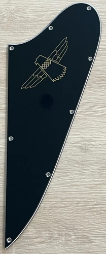 For Gibson Firebird Thunderbird Bass Style Guitar Pickguard Logo 3 Ply Black