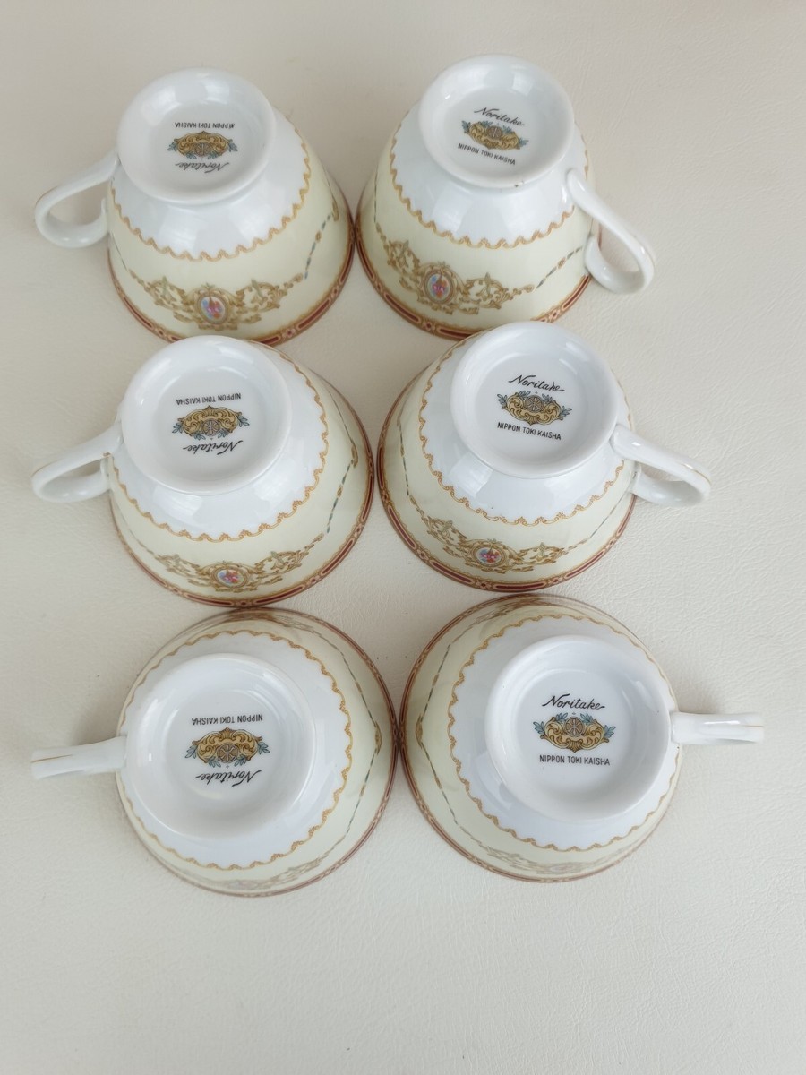 Noritake Nippon Toki Kaisha #1802 Set of 12 Cups & Saucers w