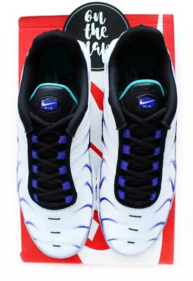 NIKE★AIR MAX PLUS★WHITE/BLACK/GRAPE ICE/NEW EMERALD Nike Air Max Plus White Grape Ice Black New Emerald Mens
