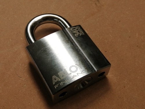 NEW Abloy 340 Hardened Padlock Chrome Plated Steel With 3 Keys Security - Picture 6 of 8