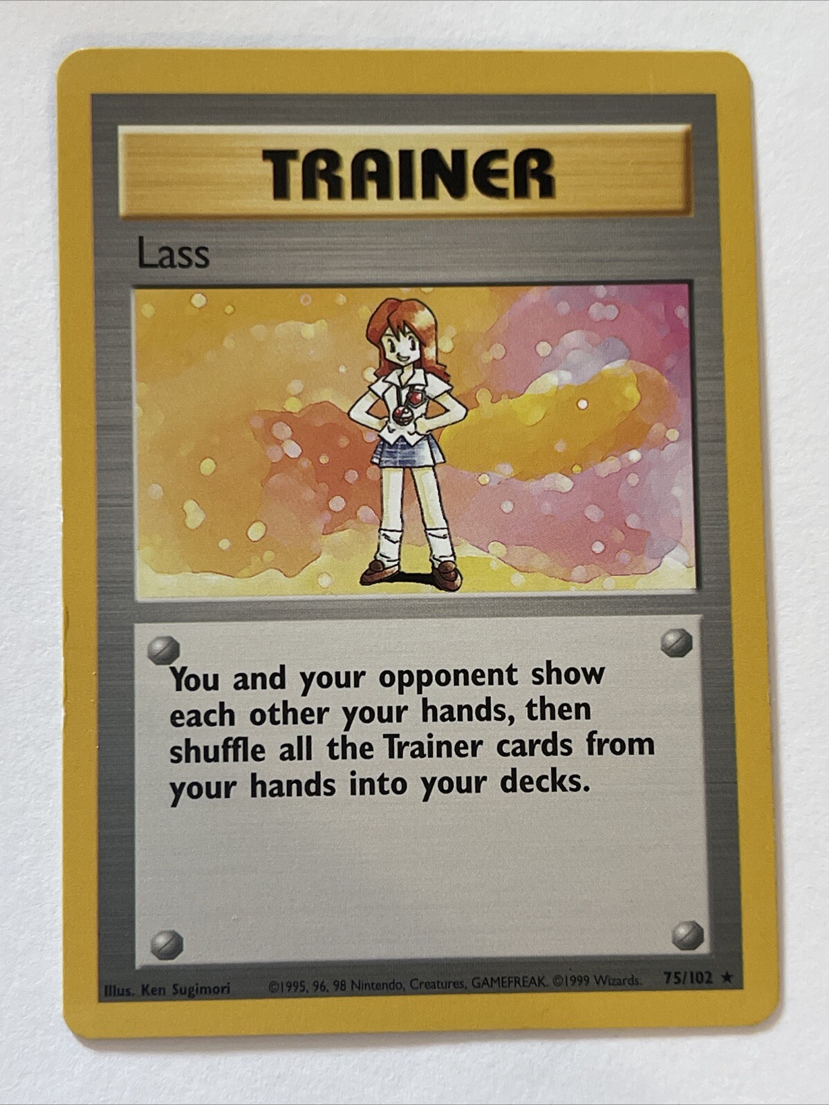 Lass 75/102 Base Set Unlimited Non Holo Rare WoTC Pokémon Trading CG 1999 NM