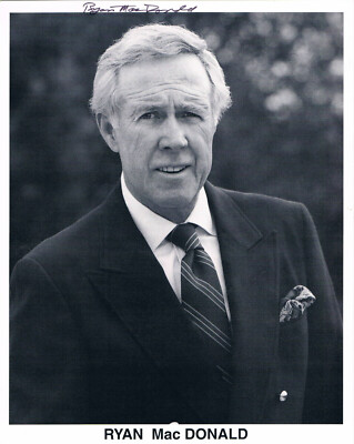 Ryan Mac Donald 1930-2020 genuine autograph signed photo 8''x10'' US actor