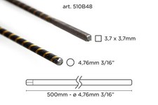 Flex Shaft (4.76mm Positive-500mm-Round/Square) RC Scale Boat