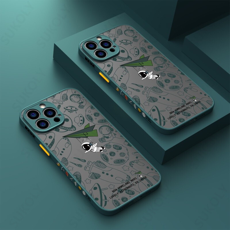 Custodia IPhone 15 Con Cavalletto RALEAVO Astronauta - Design Carino Antiurto Cover Astronauta Iphone