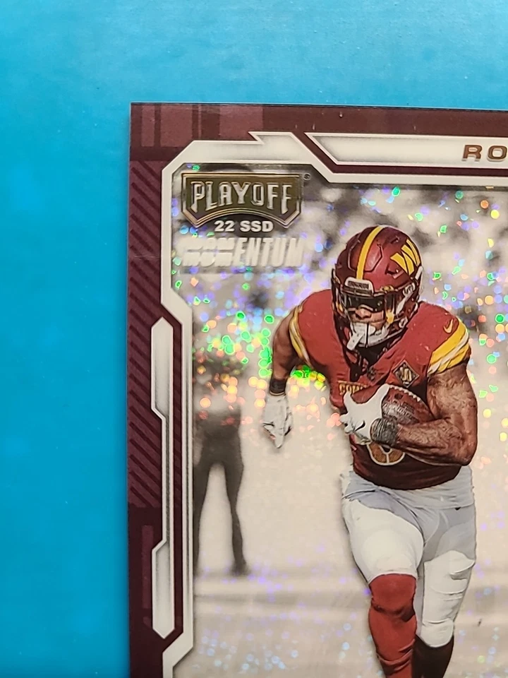 2022 Panini Chronicles Playoff Momentum Brian Robinson Jr Sparkle /10 RC Rookie - Image 2 of 4