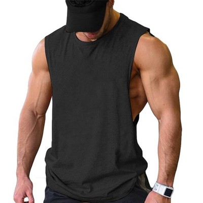 2 Pack Mens Workout Tank Tops Muscle Cut Off Gym Bodybuilding Sleeveless Shirts