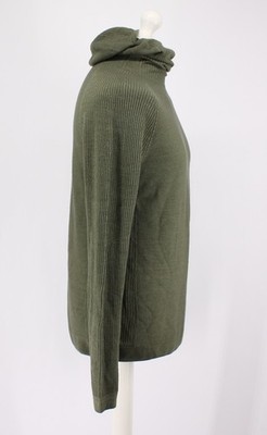 HOLDEN BALACLAVA SWEATER PULLOVER WOLLE HERREN UK M STONE GREEN UVP 360£ IR