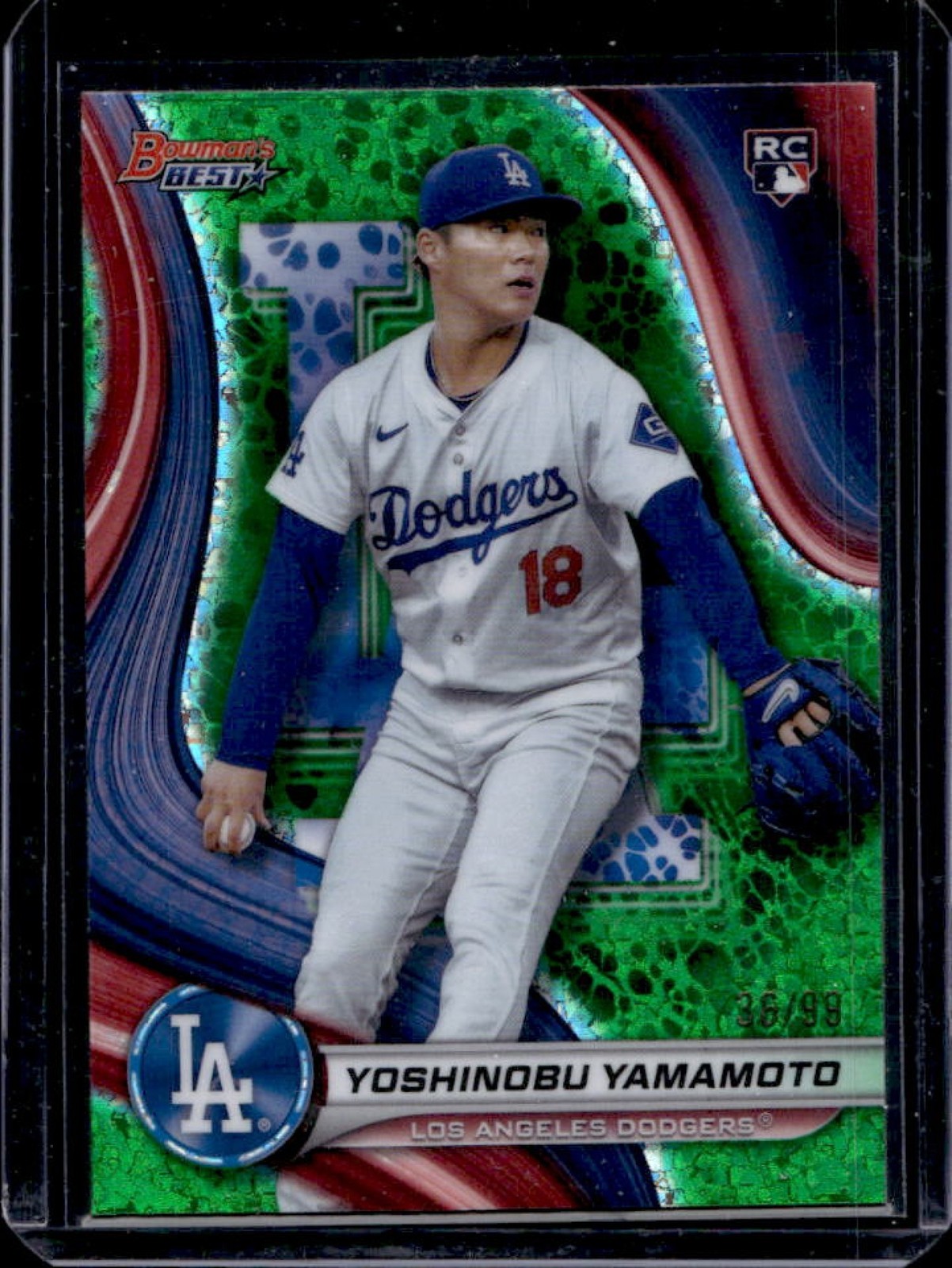 2024 Bowman's Best Yoshinobu Yamamoto RC Green Mini-Diamond Refractor #36/99