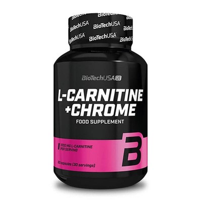 (278,85 EUR/kg) Biotech USA L-Carnitine + Chrome 60 Kapseln
