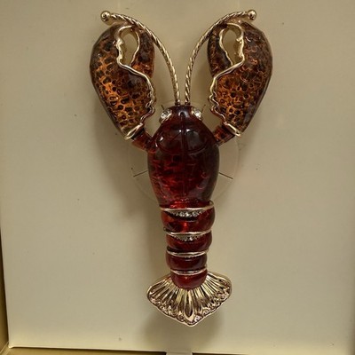 Napier LOBSTER Brooch Pin Jelly Belly Lucite Plastic Ocean Sea Life New In Box