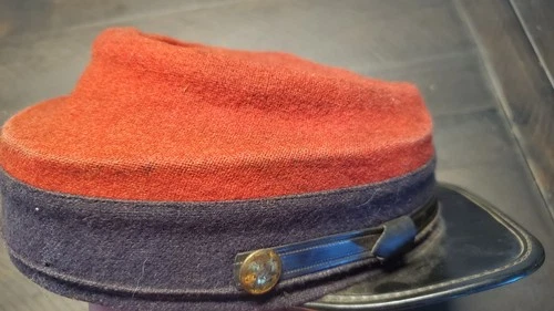 CIVIL WAR ERA KEPI HAT RED WOOL CAP FRATERNAL