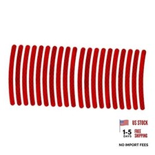 20PCS Reflective Car Wheel Decorative Stripe Sticker, Car Stickers and Red