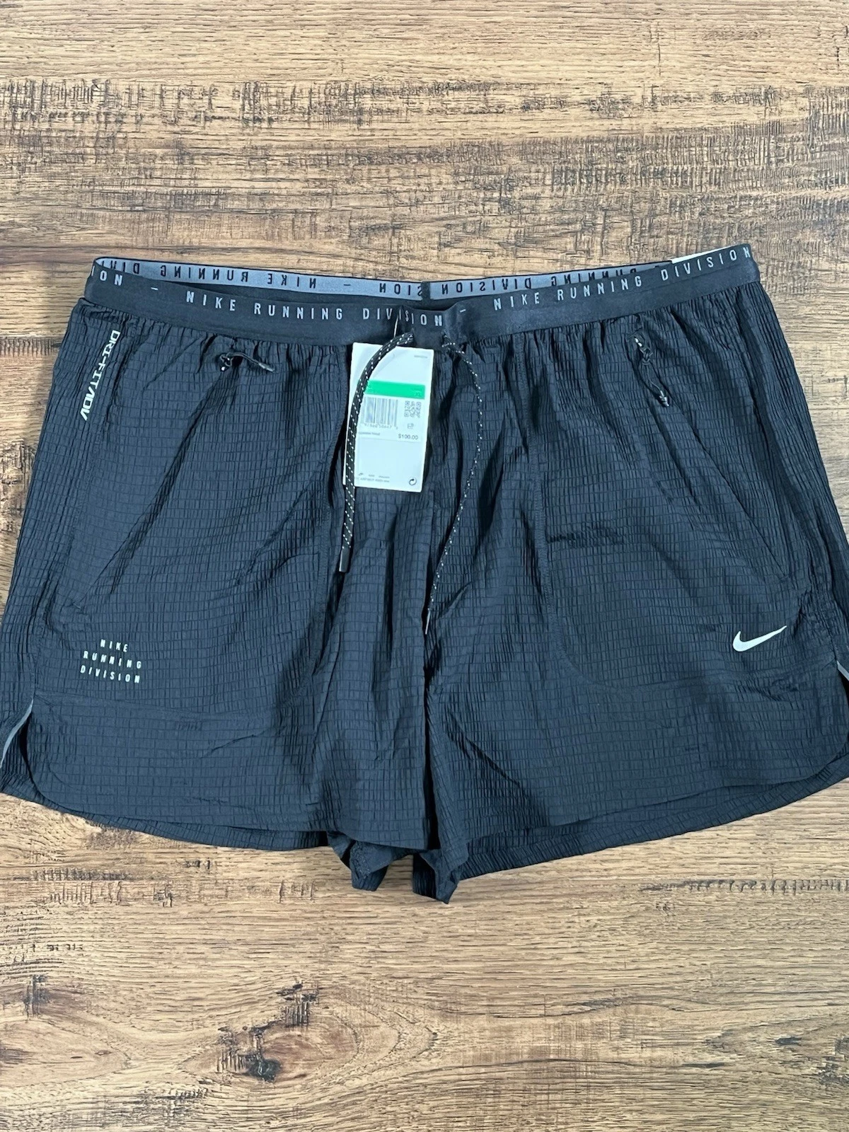 Nike Dri Fit ADV Run Division 4” Brief Lined Shorts ‘Black’ (size mens XL)