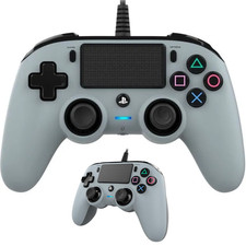 NACON Manette Filaire Compacte PS4 Compatible PC Gris Contrôleur Gaming