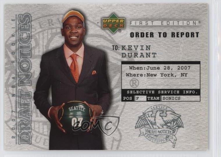 2007-08 Upper Deck First Edition Draft Notices Kevin Durant #DN2 9td