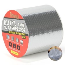 Butyl Tape Waterproof Sealing Tape 4inch x16feet, Upgraded Aluminum Foil Tape...