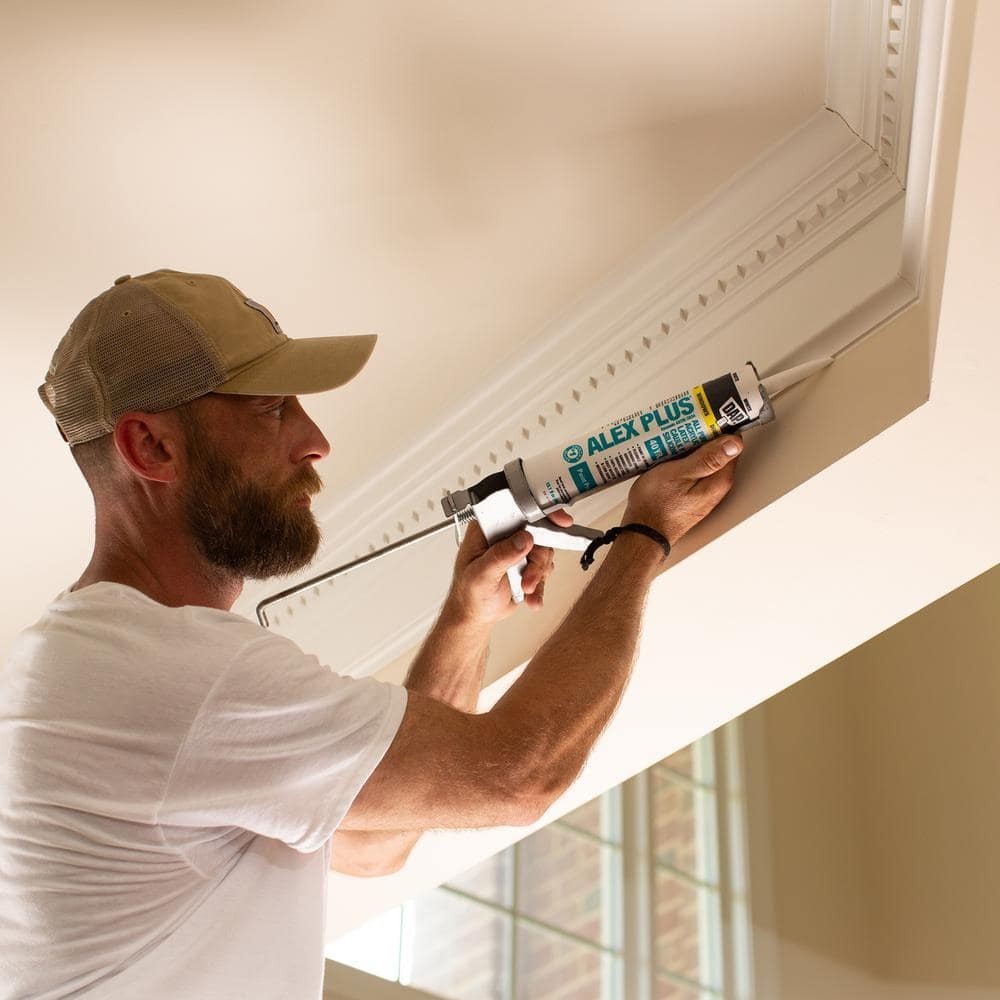 DAP Alex Plus Acrylic Latex Caulk Silicone WHITE Interior & Exterior Washable 2