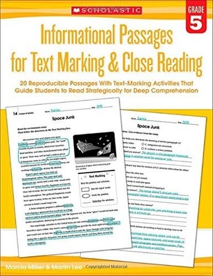 Informational Passages for Text Marking & Close Reading: Grade 5: 20 Reproducibl