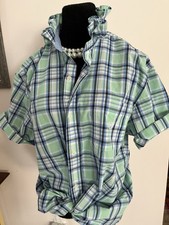 Chaps Easy Care Plaid Woven Short Sleeve Butt...