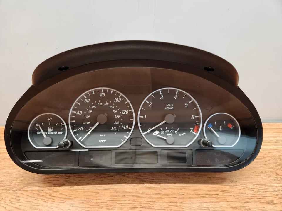 ✅ 01-06 OEM BMW E46 330Ci cuadro de instrumentos medidor velocímetro MPH SMG Foto 2 de 4
