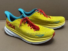 Hoka One One Clifton 9 Running Shoes M 12 Yellow Mesh. Pre~owned