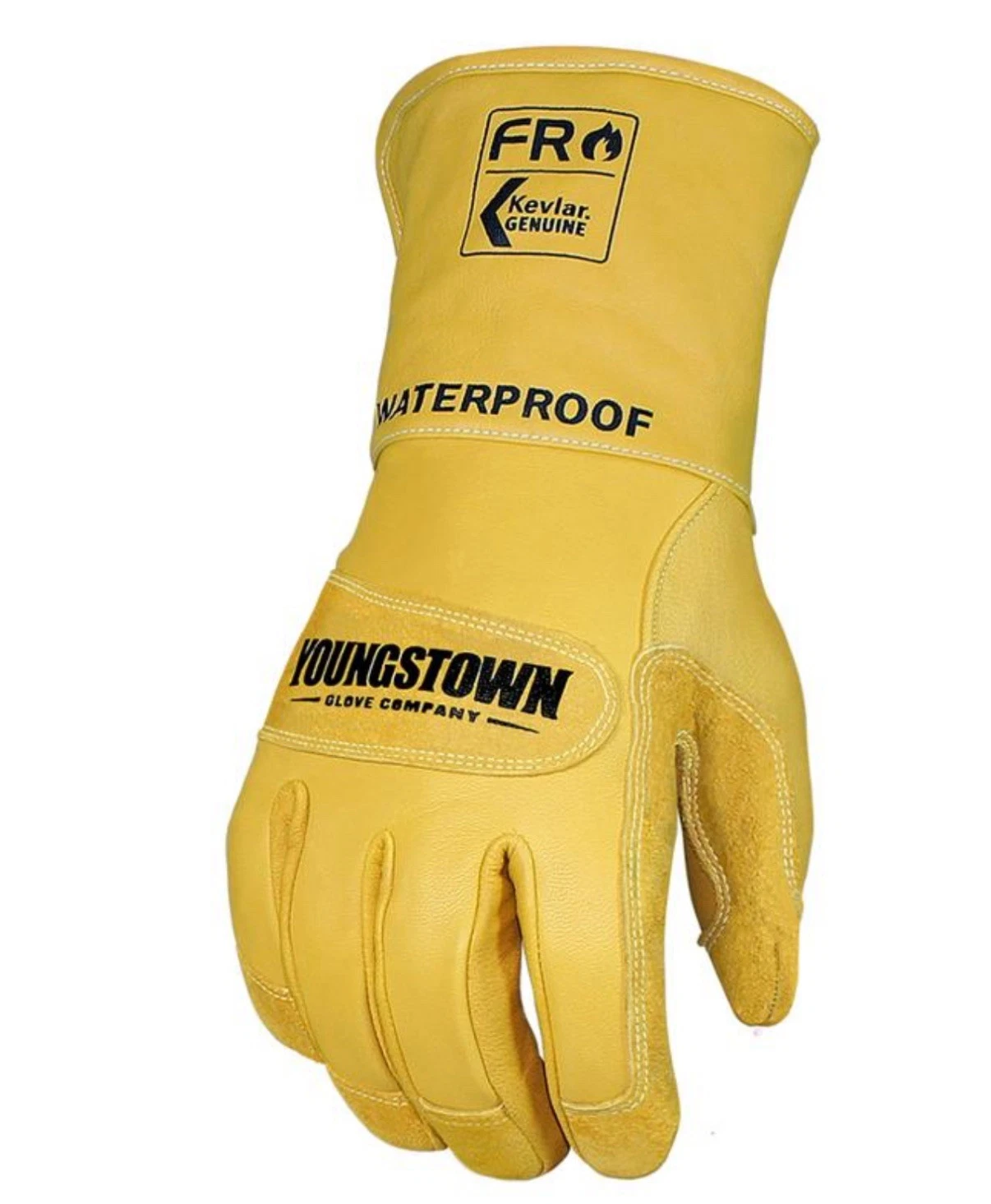 Youngstown Glove 11-3285-60-L FR Waterproof Leather Utility Lined w/ Kevlar