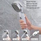 4 Modes High Pressure Shower Head With Stop Button Switch Sprayer Water Saving
