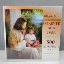 SunsOut Puzzle Greg Olsen FOREVER AND EVER 500 pc Jigsaw Jesus & Child 18x24 NEW