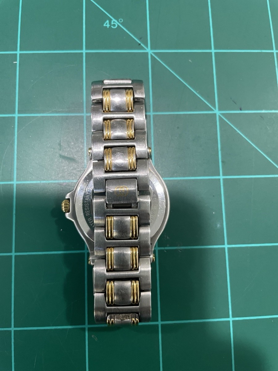 Gucci 9040M Two Tone Quartz Watch Ivory Dial Date Preowned :) | eBay