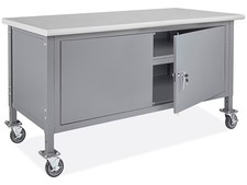 Pack of 1 Mobile Cabinet Workbench - 72 X 30", Laminate Top