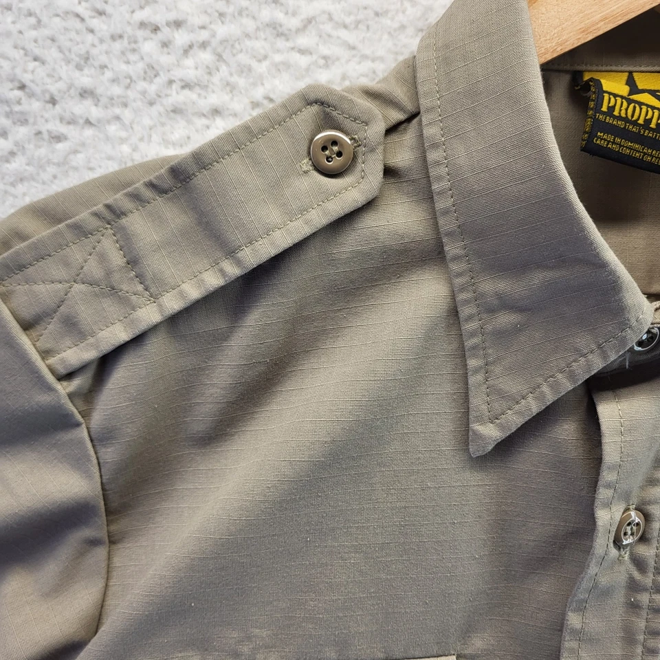 Camisa Propper Botón Para Hombres Medio Bronceado Verano Peso Caqui Táctica Manga Corta Foto 3 de 4