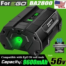 9.6Ah/6Ah For EGO Battery 56 volt tools CH2100 CH2800 BA1400T BA4200 BA2800