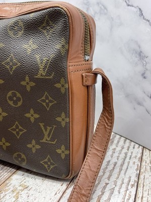 Louis Vuitton Monogram Shoulder Bag Brown Crossbody Vintage Era