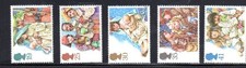 GREAT BRITAIN #1581-1585 1994 CHRISTMAS MINT VF NH O.G
