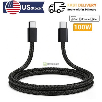 3Pack Braided USB C Type-C Fast Charging Data SYNC Charger Cable Cord 3/6/10FT