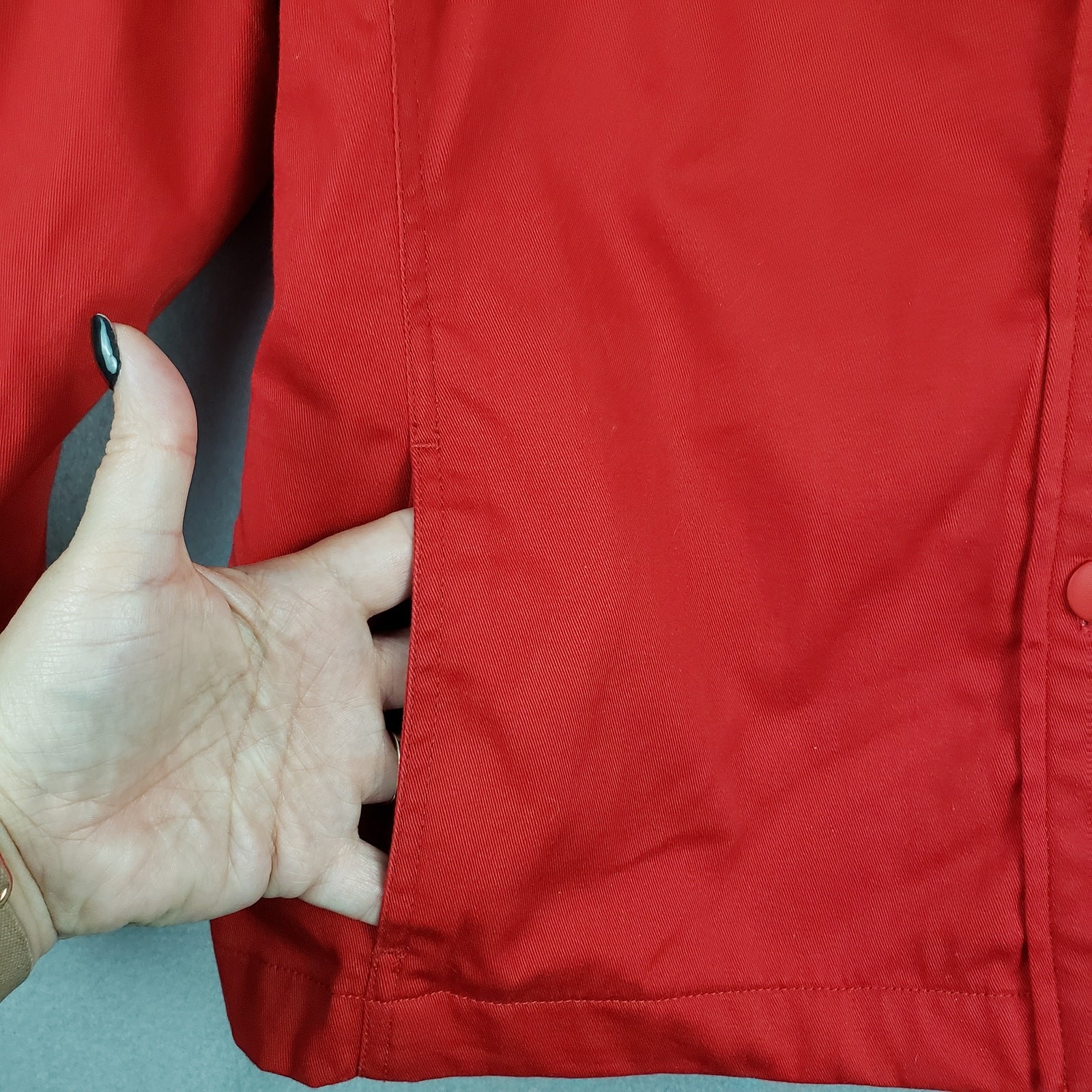 Pendleton Size M Button Up Shacket Red 100% Cotto… - image 3